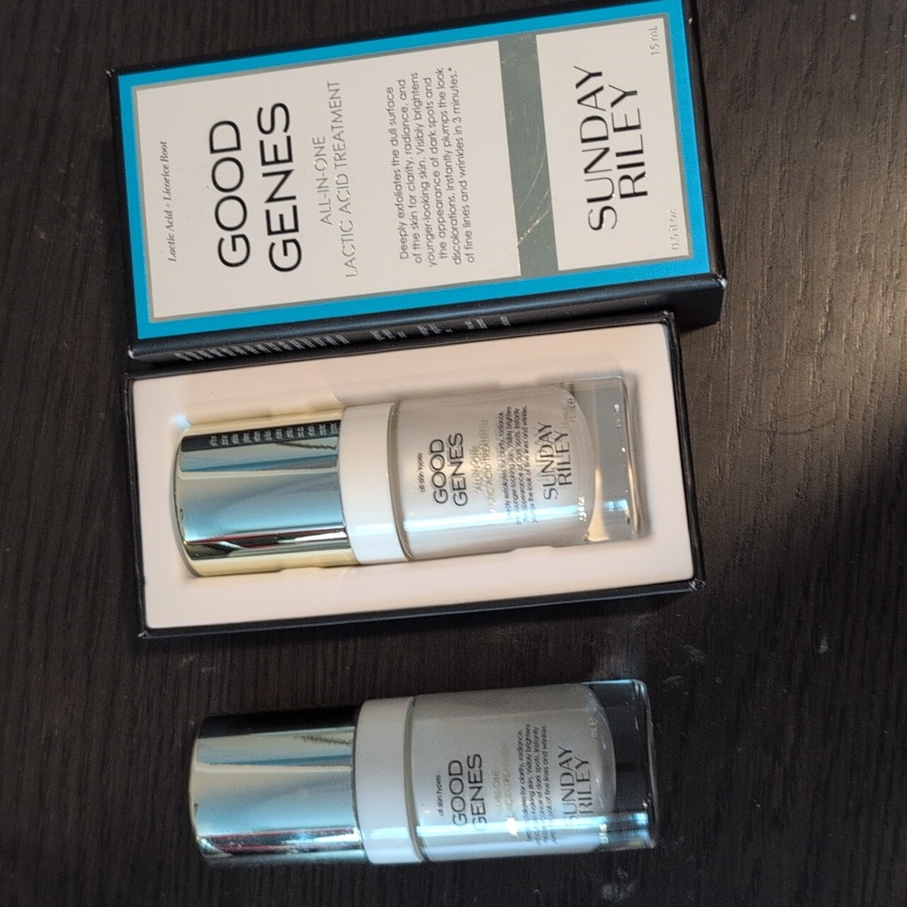 Updated! Sunday Riley Good Genes Lactic Acid Treatment 0.5 Fl Oz/15 mL 2 Vials!